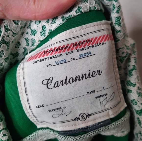 Anthropologie Cartonnier Lattice Meadow Green Lace Jacket XS​ - Picture 4 of 5